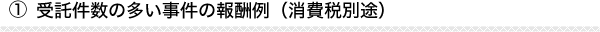 1.受託件数の多い事件の報酬例（消費税別途)